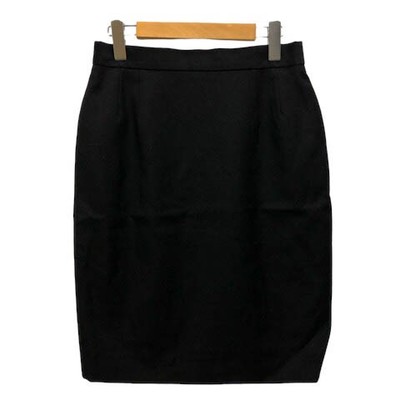 ESCADA Women's Wool Pencil Skirt Black Size 38 KneeLength Lined Trapezoid Fit