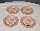 1935-1938 Miss America Pink Depression Glass Bread Plates, Set Of 4