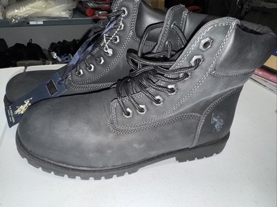 MENS US POLO ASSN BLACK BOOTS SHOES SIZE 10 WORK