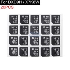 20PCS 16TB SAS 12GB 7.2K DXD9H X7K8W Tray Caddy Adhesive Stickers Labels