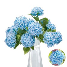 13    Artificial Hydrangea Flowers Faux Hydrangea Bouquet with 7 Head 3.15    ...
