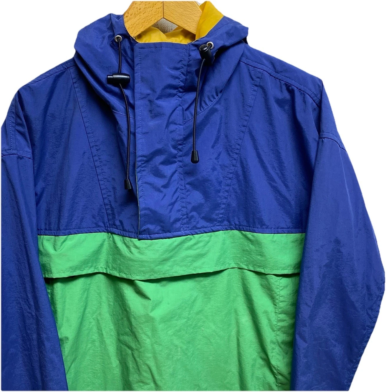 Old Navy Clothing Co. Vintage Anorak 1/2 Zip Waterproof Jacket Color Block Med
