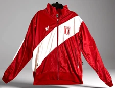 PERU Full Zip Jacket Small Tuki Art Llama Peruvian soccer track athletic