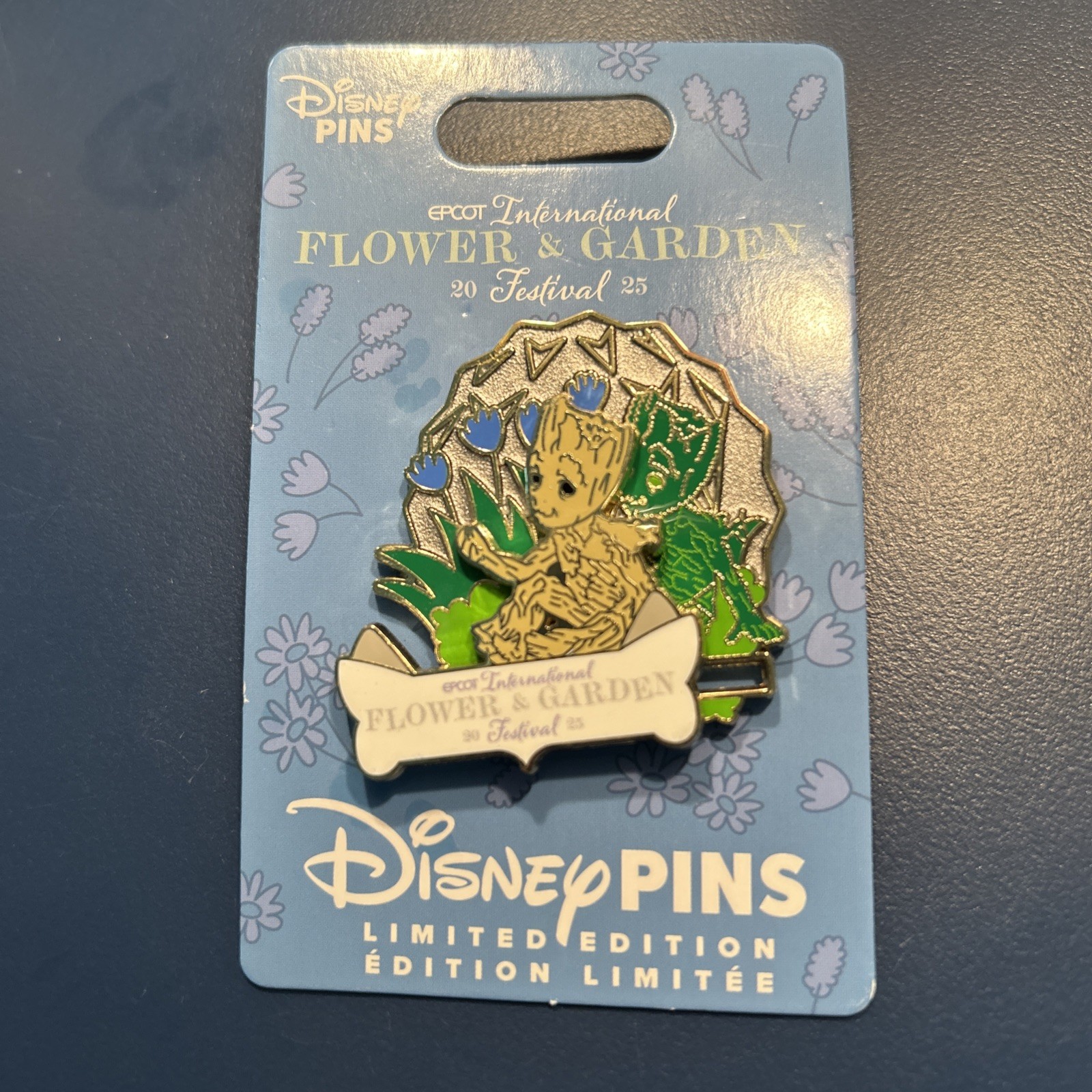 2025 EPCOT Disney Parks Flower & Garden Marvel Groot Guardians LE 4000 Pin