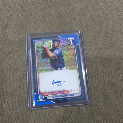 Pablo Guerrero 2024 Bowman Chrome Rookie Auto BLUE MOJO REFRACTOR SSP/150! HOT!!