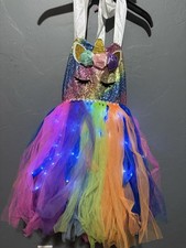 Lighted Unicorn Costume Dress with tulle skirt