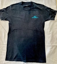 O'Neill Modern Fit Men's Small Black Graphic Print Cotton Crew Neck T-Shirt