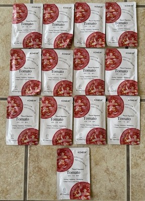 LOT OF 13 KONEUK Tomato Firming Hydrating Revitalizing Collagen Esence Masks