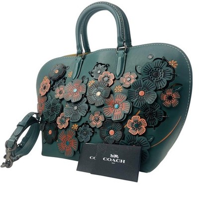 陸奥守吉行様COACH コーチ ダコタ ティーローズ 2way ショルダーバッグ COACH Dakota Tea Rose 2-Way Shoulder Bag Green Leather Handbag