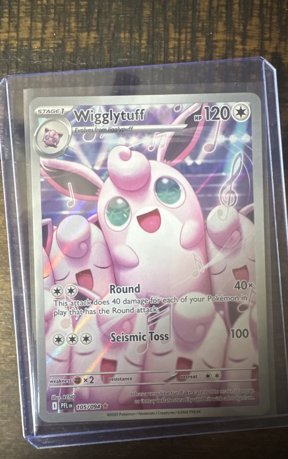 Wigglytuff 105/094 Me02: Phantasmal Flames Holo