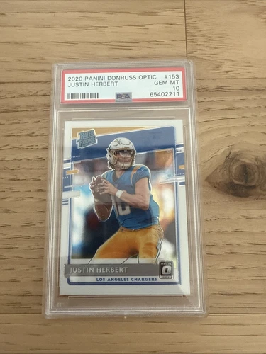2020 Donruss Optic Justin Herbert Rated Rookie PSA 10 