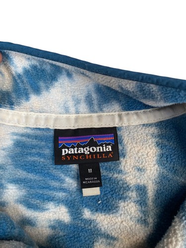 Patagonia Snap-T Fleece Womens Size Medium Blue Tie-Dye Snap Button Outerwear - Bild 4 von 9