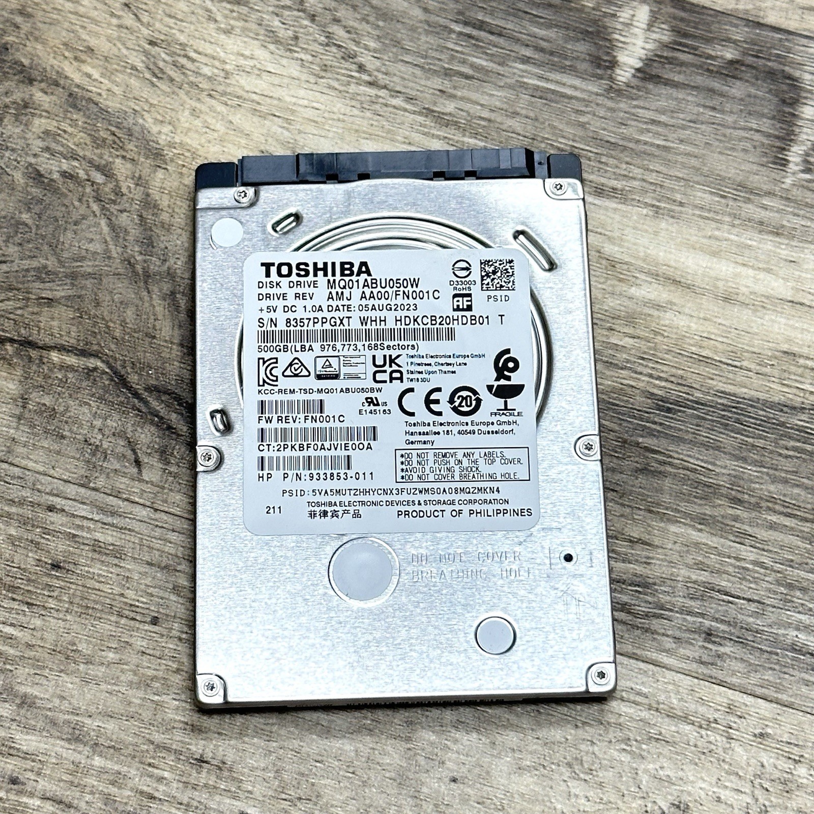 HP 500GB SATA Hard Drive - Excellent Condition