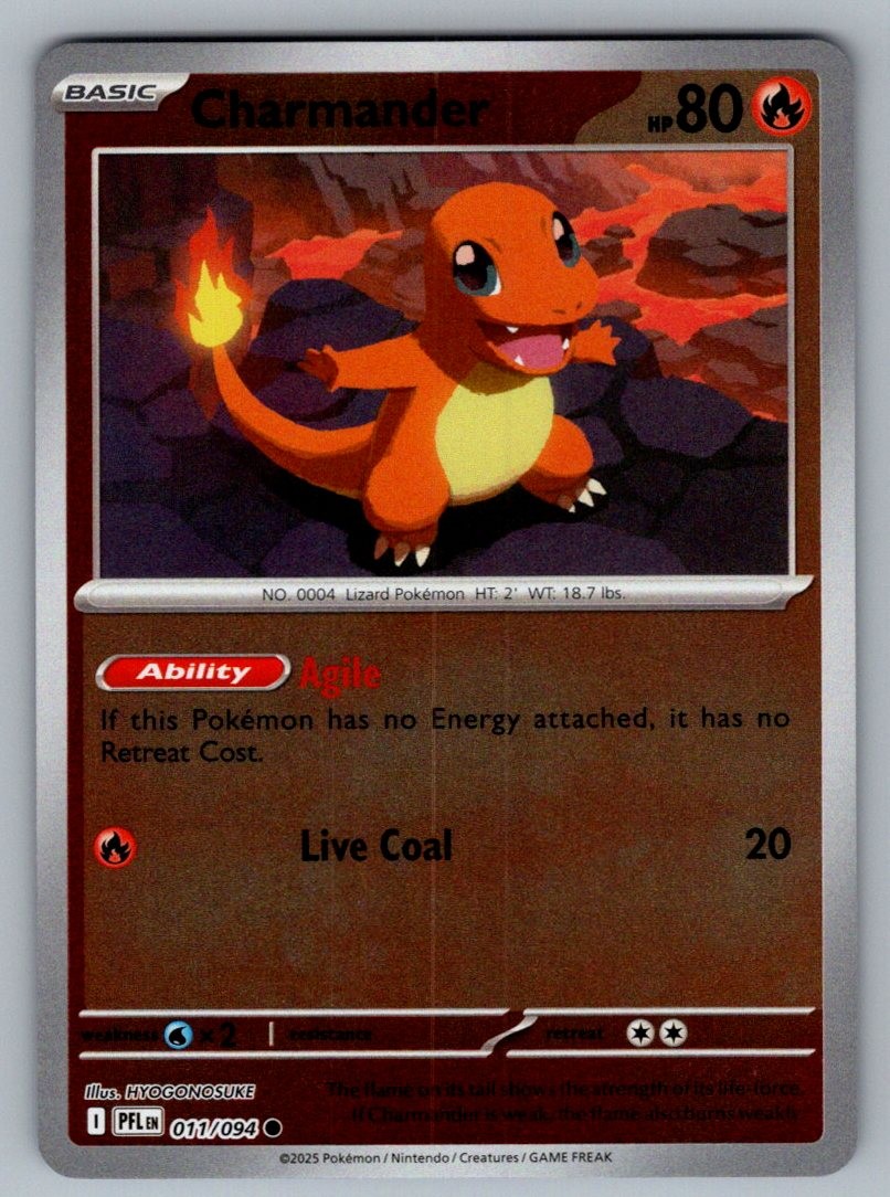 Charmander 011 094 C Phantasmal Flames Pokemon NM