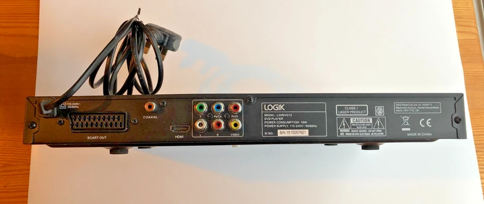 LOGIK L2HDVD12 DVD player HDMI connection USB& SD Includes Remote VGC - Image 3 of 4