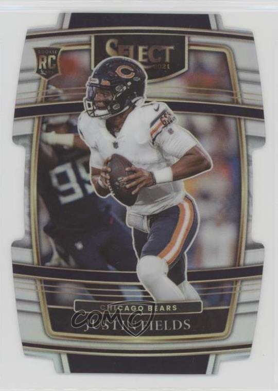 2021 Panini Select Concourse Silver Prizm Die-Cut Justin Fields #50 3pu