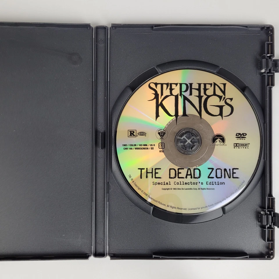 The Dead Zone DVD 1983 Stephen King David Cronenberg Christopher Walken Horror - Image 4 of 4