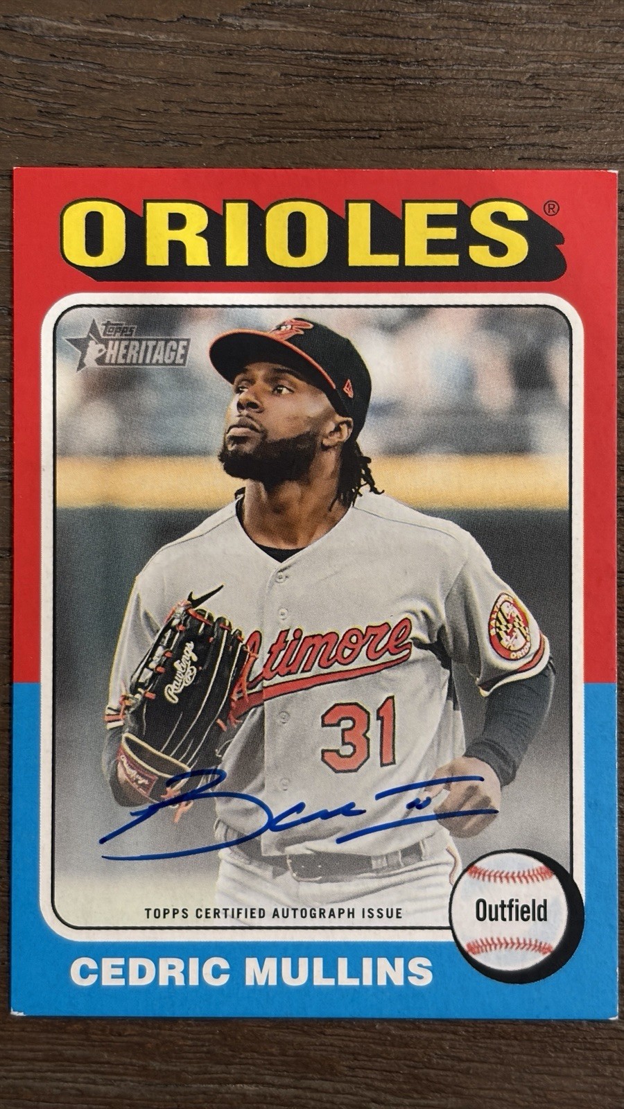 2024 Topps Heritage - Real One Autographs Cedric Mullins #ROA-CMU (AU)