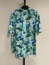 Caribbean mens SHIRT PERFORMANCE isle breeze stretch palm 2XB BIG NEW 69.50 A1