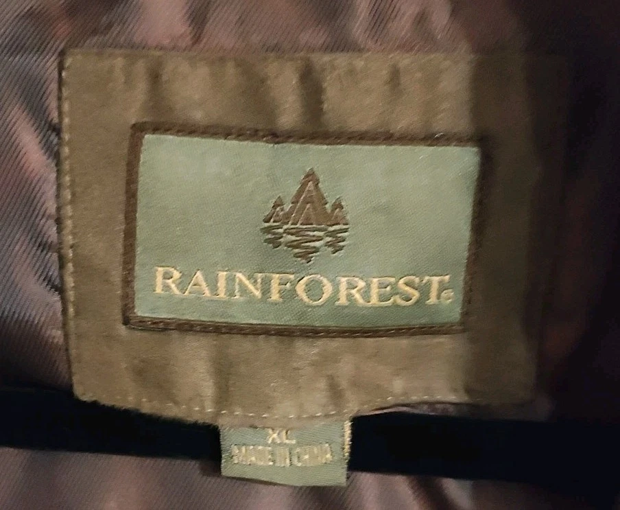 Rainforest Jacket Vest Mens Size XL Brown - Image 2 of 4