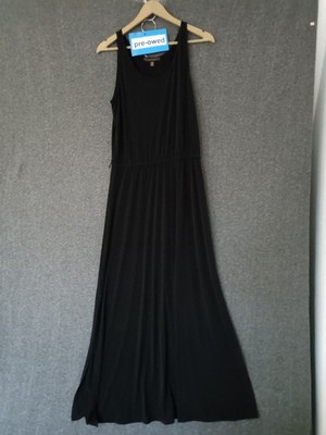 Fever Women's Black Casual Maxi Dress Size S Side Slits Pullover | eBay UK