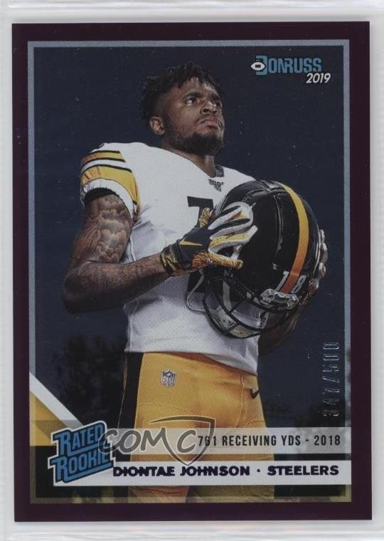2019 Panini Donruss Rated Stat Line Season /500 Diontae Johnson Rookie RC 0rd2
