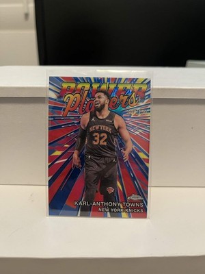 Karl-Anthony Towns Blue Power Players 100/150 Knicks 2025-26 Topps Chrome Update
