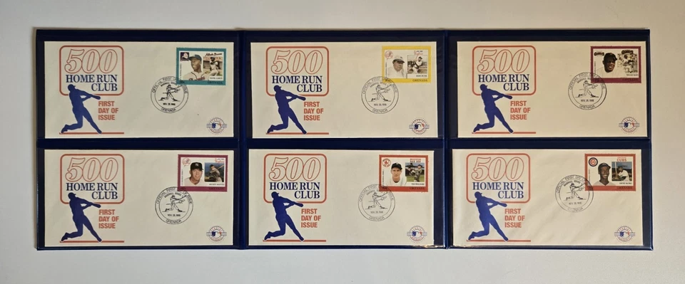 500 Home Run Club Collection Of First Day Covers Ruth Aaron Mantle Mays Williams - Image 4 of 4