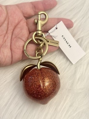 NWT Coach The Summer I Turned Pretty Peach Bag Charm Keychain Key