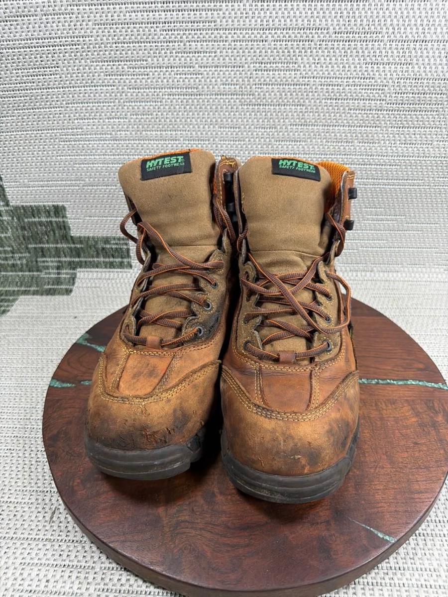 Hytest 10.5 Apex Lace-up Safety Work Boots Leather Waterproof Composite GUC Hytest Boot Mens Size 10.5 Wide Apex Composite Toe Work  main image 2