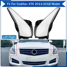 Front Headlight Lamp Cover Lens Shell For Cadillac ATS 2013-2018 Left+Right Side