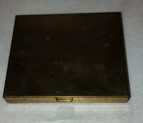 Vintage MARHILL PERLMUTT Puder KOMPAKT Messing Gehäuse Spiegel  - Bild 7 von 8