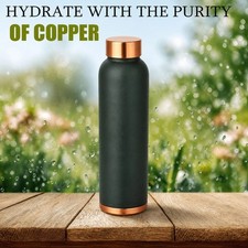 32oz Pure Copper Water Bottle - Handmade Smooth Finish - Ayurvedic Health