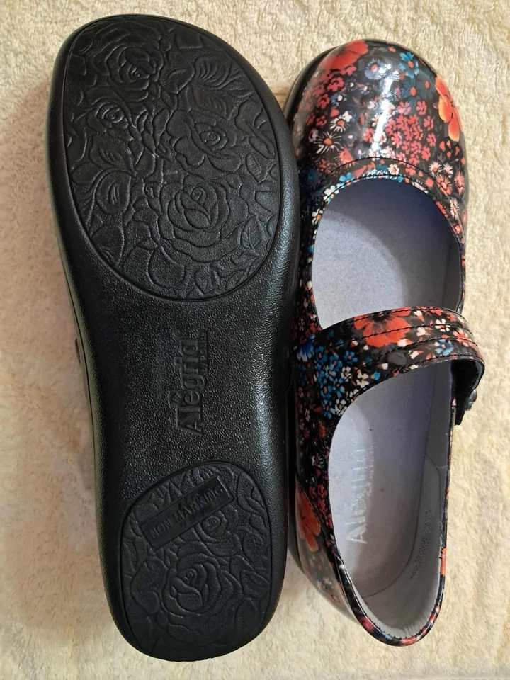Alegria Mary Jane Shoes Sz39 (US 8.5/9) "Midnight Garden" Floral Print - Image 3 of 4