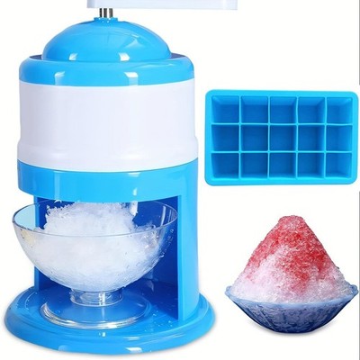 Ice Maker Portable Hand Crank Snow Cone Machine Manual Shaved Perfect for Summer