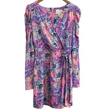 Lilly Pulitzer Jemma Sleeved Romper Womens Size 6 Preppy Vacation Resort Wedding