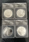 American Silver Eagle 1986-89 ANACS MS69 Lot of 4 1oz Silver