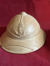 Casque  colonial français en bois Clair modèle 31 Afrique
