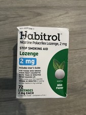 HabitrolNicotine Lozenges2 mgMint Flavor72 CountStop Smoking AidEXP 10/26