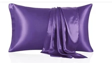 King size pillowcase - 20x36 - Purple Bridal Satin - sold per piece