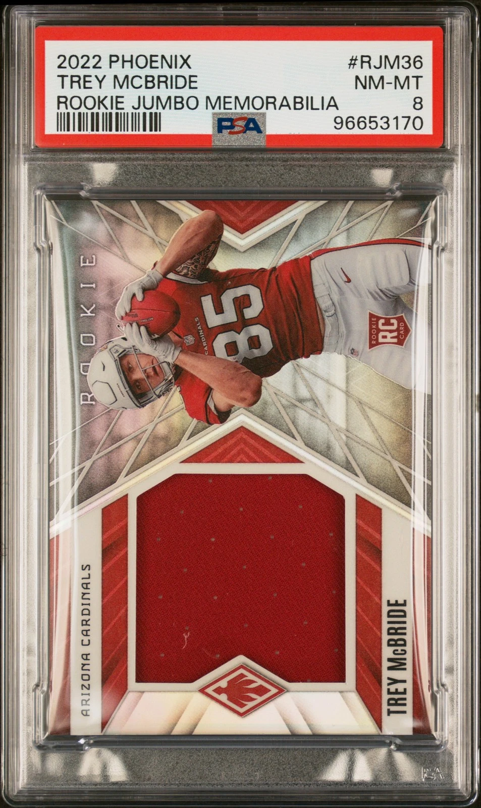 Trey McBride Panini Phoenix Rookie Jumbo Memorabilia #RJM36 Base