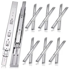 22 inch Drawer Slides 6 Pairs (12pcs) Soft Self Close 3 fold Full Extension B...