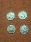 Four (4) 1964 Kennedy Half Dollars 90% Silver Circulated