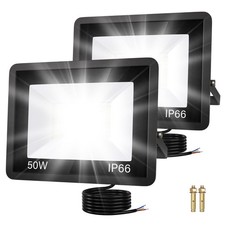 LED Outdoor Spotlight 50W Natural White 4000K 4500 Lumens 2 Black