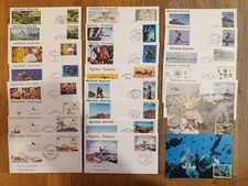 Polynesie timbre FDC 21 enveloppes 1er Jour Année 1993 quasi complète + 2 Cartes