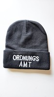 Tacfirst Ordnungsamt MüTze StrickmüTze Beanie WintermüTze Schwarz Weiß One Size