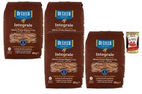 De Cecco Integrale Mezze Penne Rigate N°141 Vollkorn 4X500G +Polpa