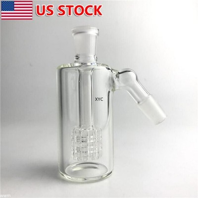 1x 14mm Ash Catcher 45 Degree Glass Water Bong 45° Thick Pyrex Glass Bubbler
