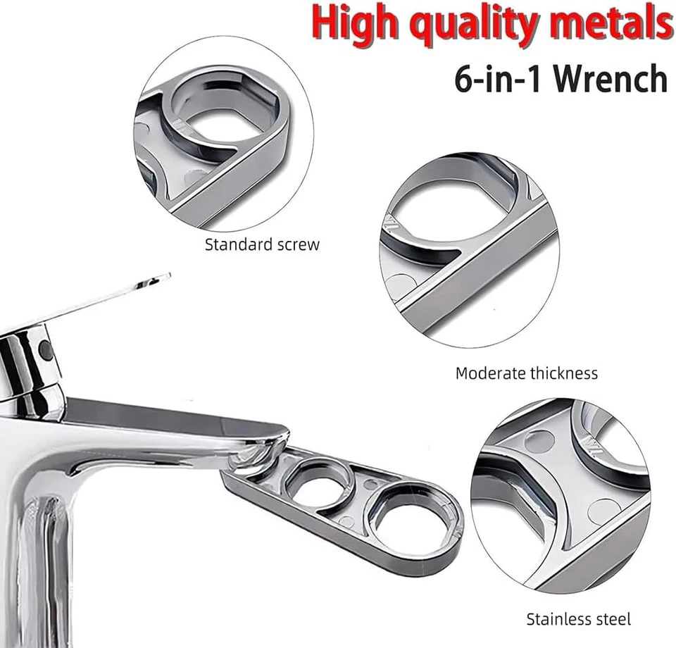 Wasserhahn Sieb Schlüssel Korrosionsbeständig für Mischdüse 2 Stück - Bild 3 von 4