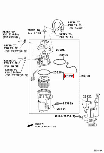 Genuine Hilux GUN126 GUN125 GUN123 1GD 2.8 Diesel 2GD 2.4 Diesel Fuel Filter - Picture 9 of 12